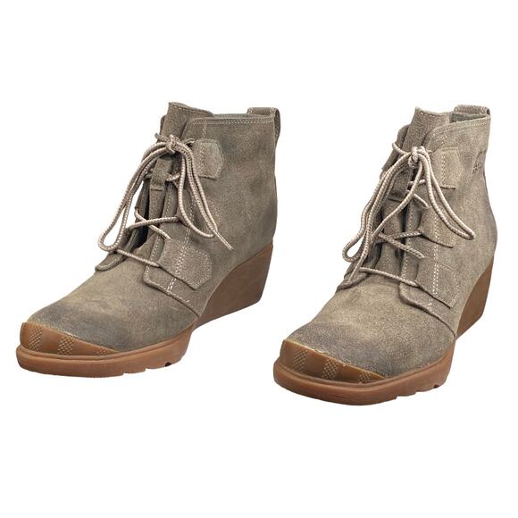 Sorel Women's Toronto Green Waterproof Suede Wedge Ankle Boot Size US 8 - Picture 6 of 10